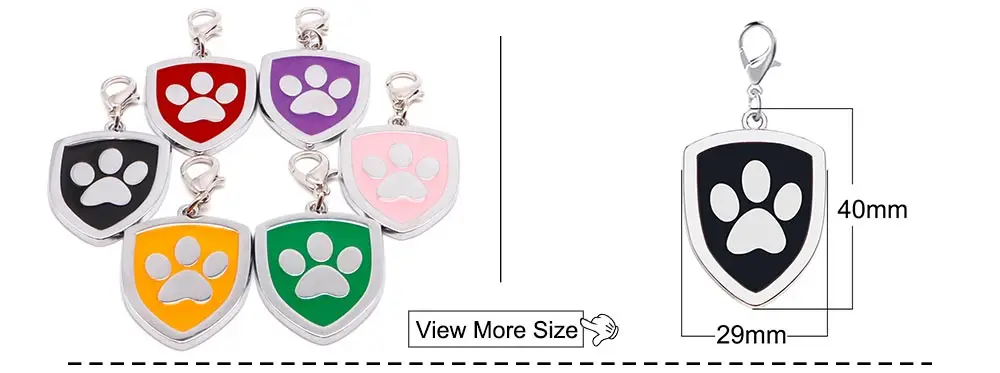 Wholesale 20pcs Dog Cat Tag Pet Dog Collar Accessories Personalized Paw Shape ID Tags Name No. Telephone Tags For Dog Supplies