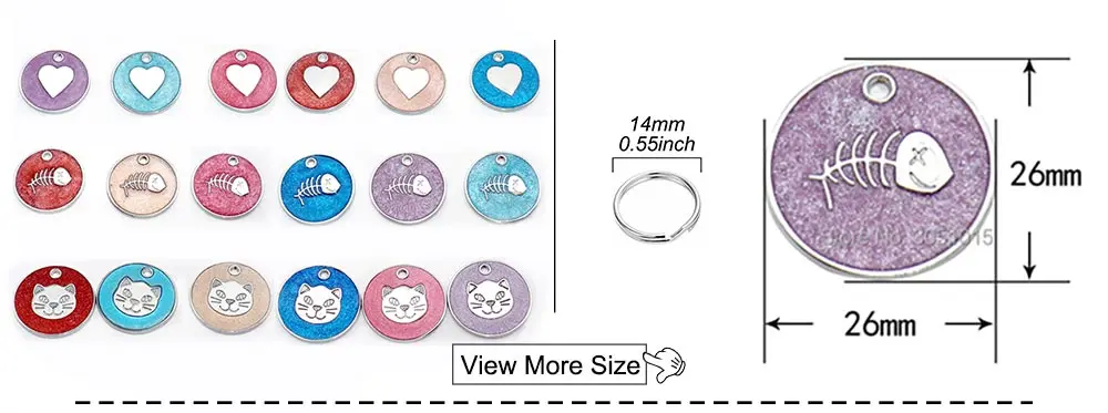 Wholesale 20pcs Dog Cat Tag Pet Dog Collar Accessories Personalized Paw Shape ID Tags Name No. Telephone Tags For Dog Supplies