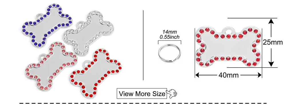 Wholesale 20pcs Dog Cat Tag Pet Dog Collar Accessories Personalized Paw Shape ID Tags Name No. Telephone Tags For Dog Supplies