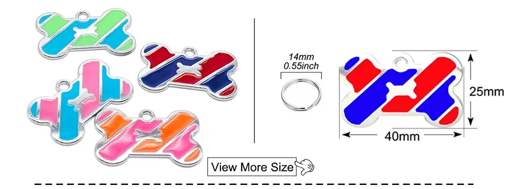 Wholesale 20pcs Dog Cat Tag Pet Dog Collar Accessories Personalized Paw Shape ID Tags Name No. Telephone Tags For Dog Supplies