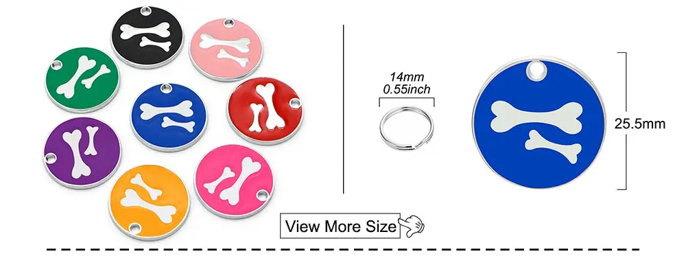 Wholesale 20pcs Dog Cat Tag Pet Dog Collar Accessories Personalized Paw Shape ID Tags Name No. Telephone Tags For Dog Supplies