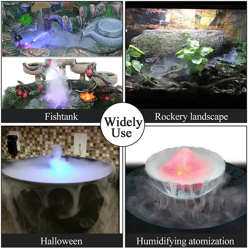 5-in-1 Mist Maker Fogger Ultrasonic Humidifier Fountain Rockery Gardening Bonsai Aquarium Pond Decor Atomizer Atomizing Heads