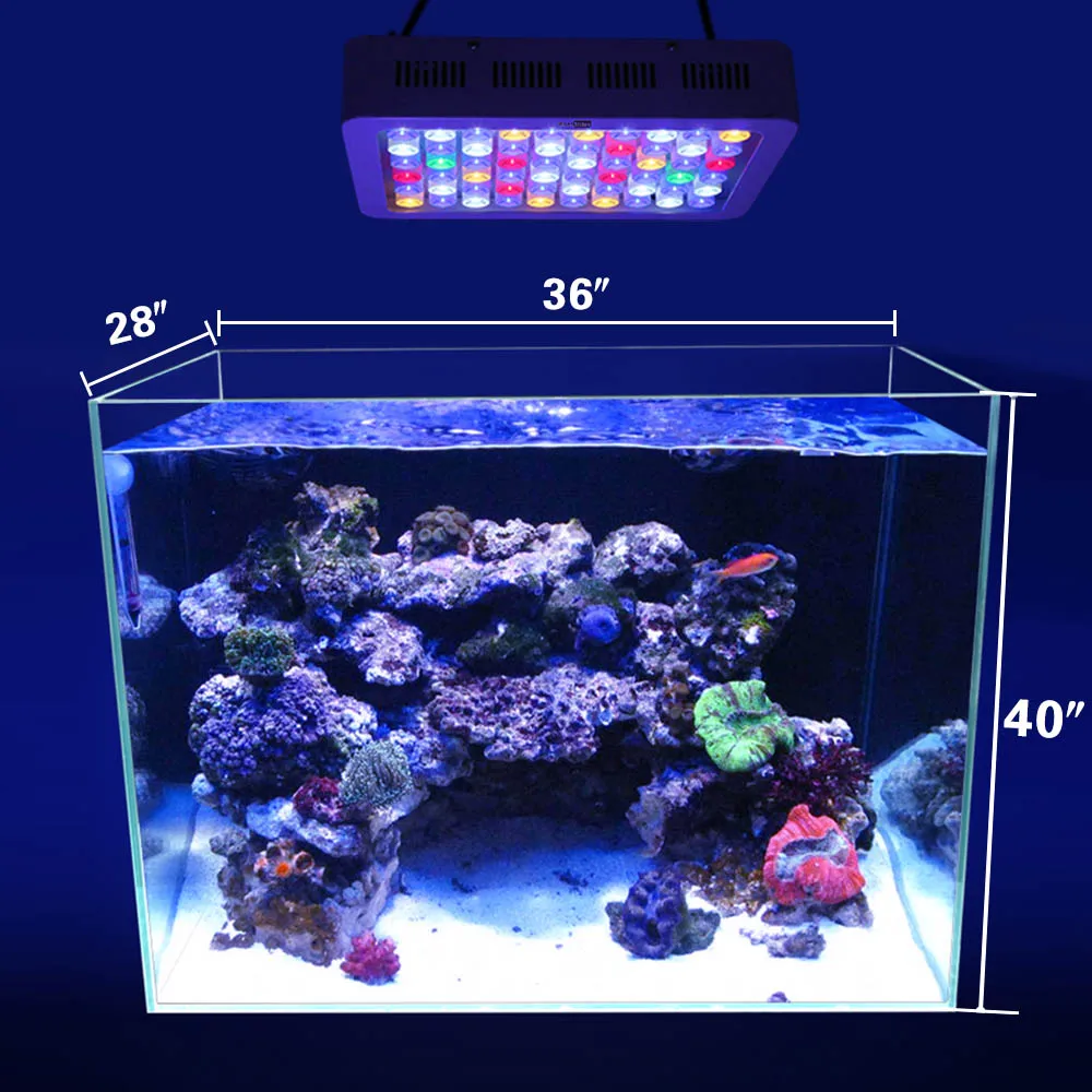 Dimmable LED Aquarium Lights 180W 140W Fish Tank Light For Freshwater Saltwater Aquarium Marine Reef Coral Lighting Decoration
