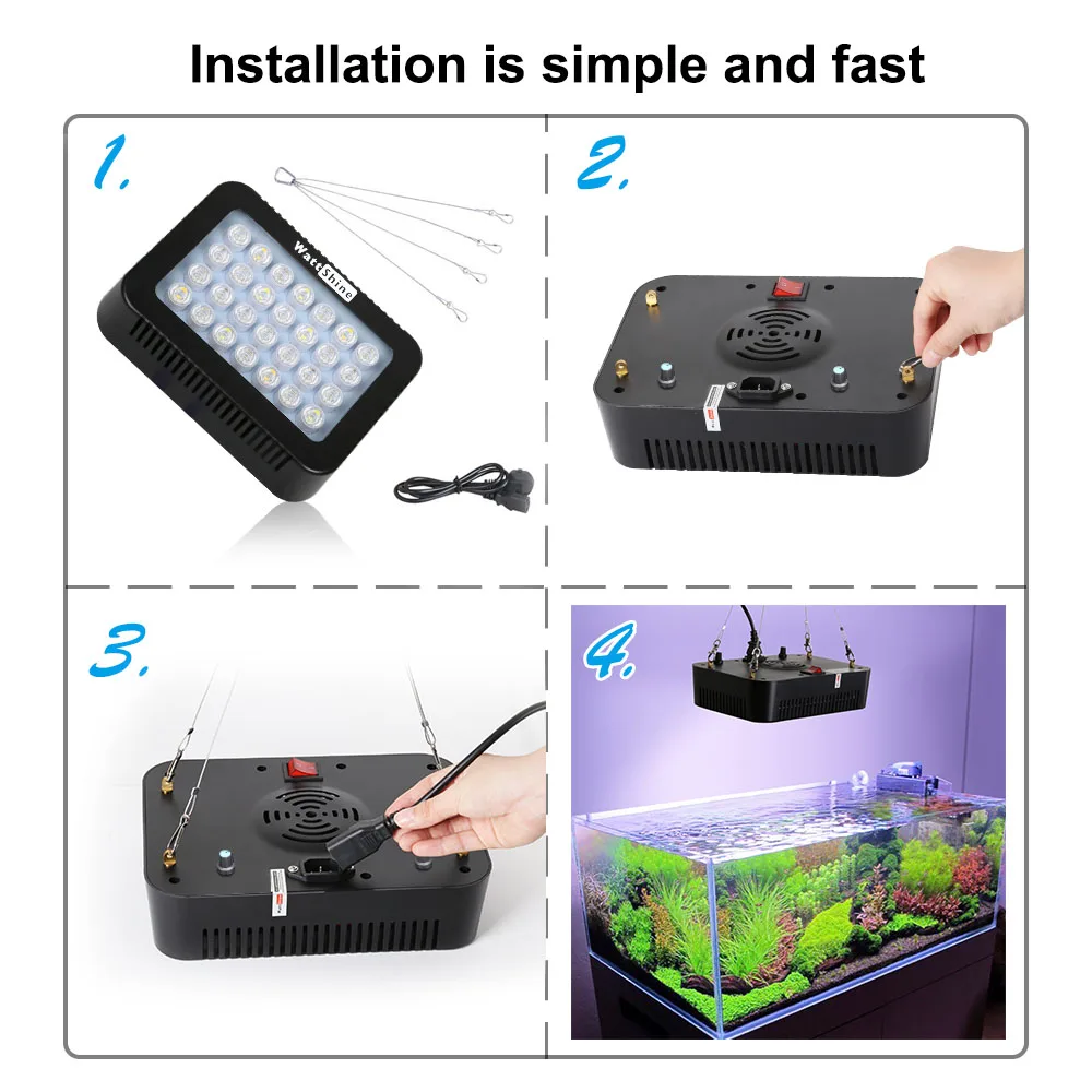 Dimmable LED Aquarium Lights 180W 140W Fish Tank Light For Freshwater Saltwater Aquarium Marine Reef Coral Lighting Decoration