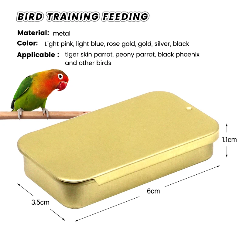 1 Pc Bird Feeding Handheld Feeder Mini Feeding Box Multiple Colors Bird Training Food Jar Bird Growth Training Interactive Toy