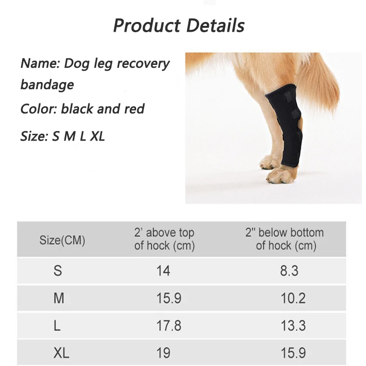 Pet Dog Bandages Dog Injurie Leg Knee Brace Strap Protection For Dogs Joint Bandage Wrap Doggy Medical Supplies Dogs Accessories