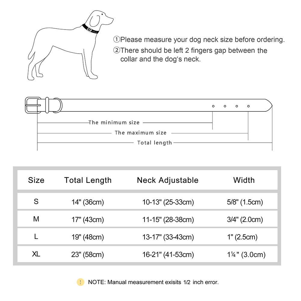 Leather Dog Collar Durable Dogs Collars Soft Padded Pet Pitbull Necklace Adjustable For Small Medium Large Dogs Pug Pet Products