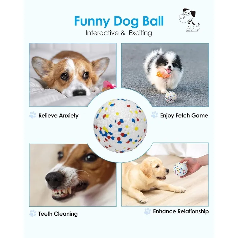 1/2pc Pet Dog Toy Super Bite Resistant Ball Light Chew ETPU Ball High Elastic Interactive Throwing Flying Toys For Dogs Supplies
