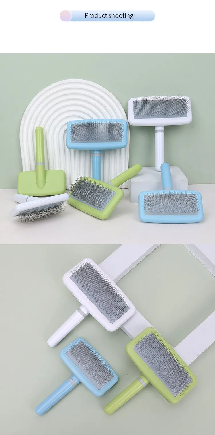 Dog Brush Pet Hair Remover Massage Dog Combs Pet Grooming Stainless Steel Brush for Dogs Knot Opening Cat Comb Dogs Accessories