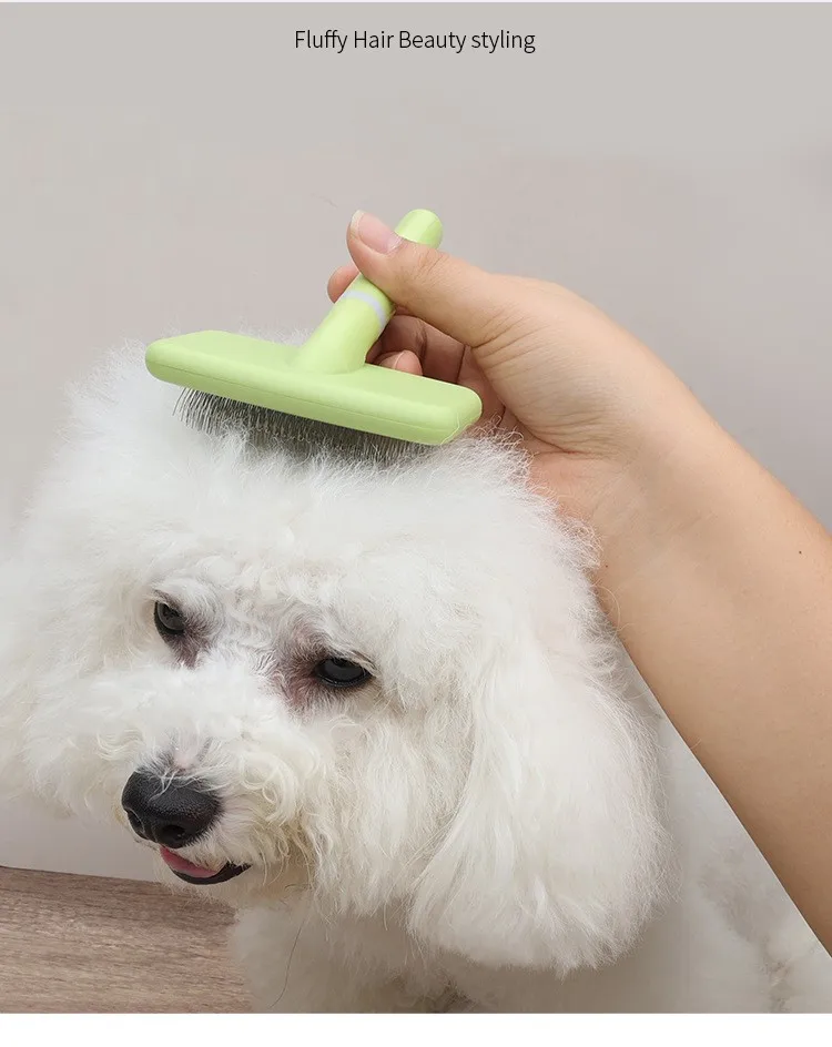 Dog Brush Pet Hair Remover Massage Dog Combs Pet Grooming Stainless Steel Brush for Dogs Knot Opening Cat Comb Dogs Accessories