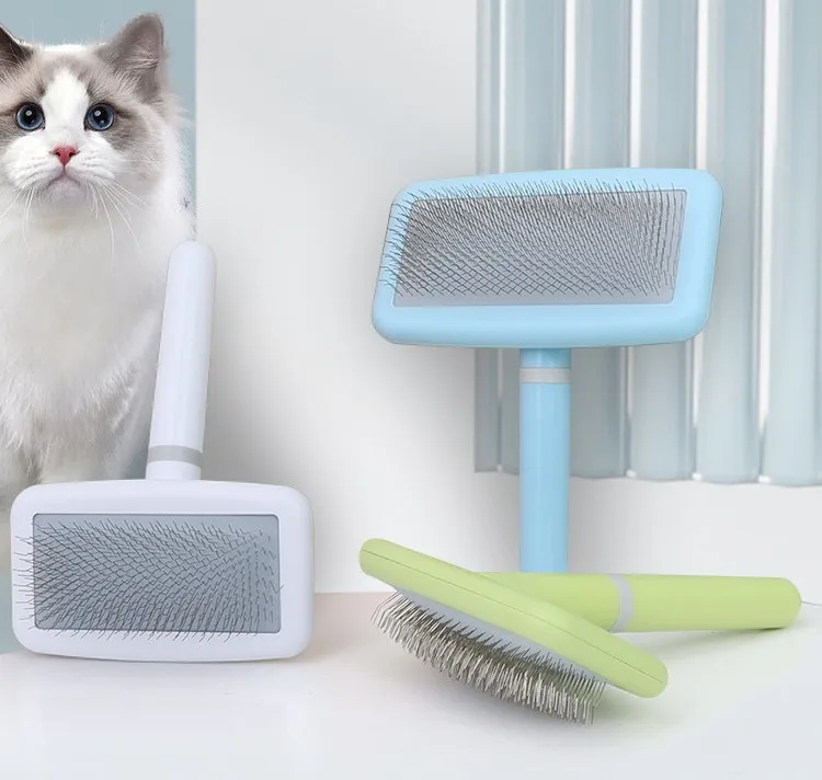 Dog Brush Pet Hair Remover Massage Dog Combs Pet Grooming Stainless Steel Brush for Dogs Knot Opening Cat Comb Dogs Accessories