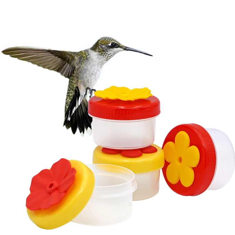 1pcs Plastics Hummingbird Feeder Bird Water Bottle Hanging Garden Outdoor Plastic Flower Iron Hook Bird Feeder