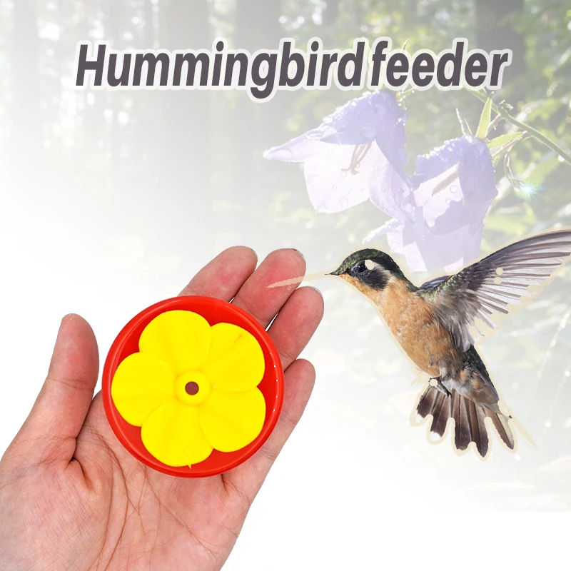 1pcs Plastics Hummingbird Feeder Bird Water Bottle Hanging Garden Outdoor Plastic Flower Iron Hook Bird Feeder