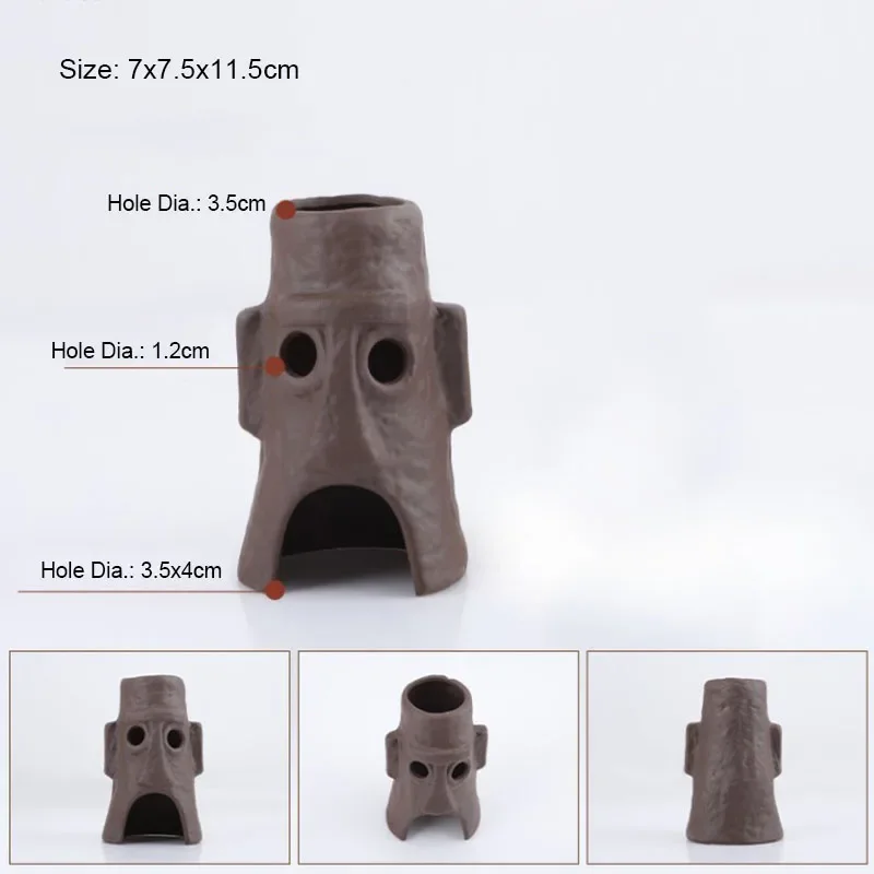 Ceramic Aquarium Decoration Fish Shrimps Shelter House Pottery Scorpion House Canister Simulation Stone Fish Tank Decor Great