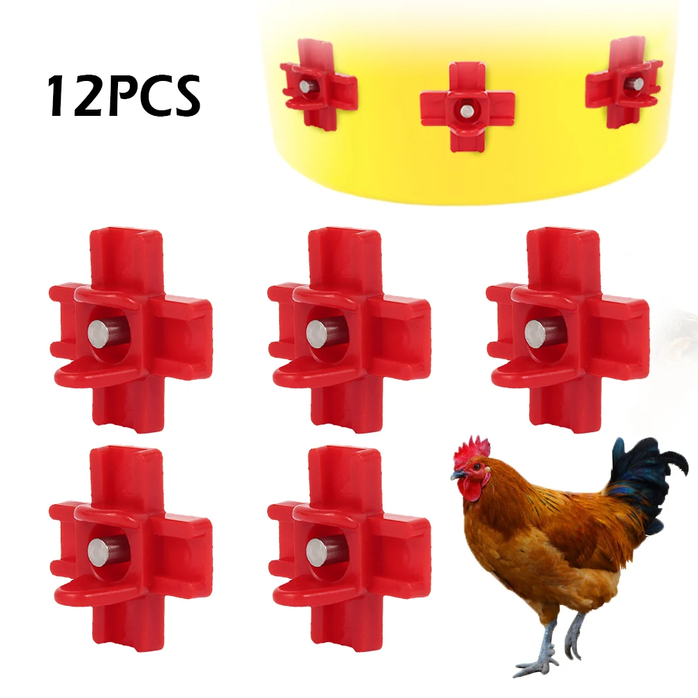12 pcs Automatic Chicken Waterer Hens Quail Birds Drinking Bowls Chicken Coop Chick Nipple Drinkers Poultry for Animal Supplies
