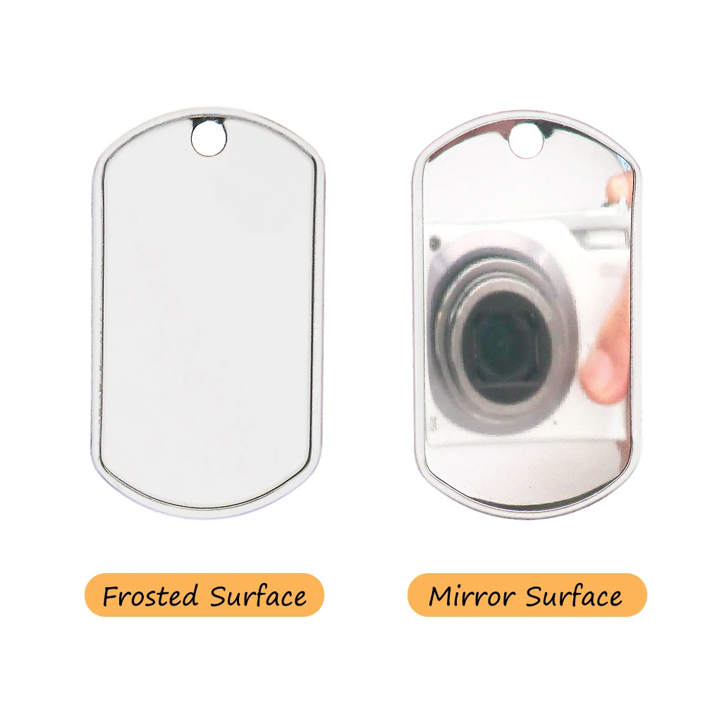 Wholesale 100 20Pcs Stainless Steel Military Identity Tag Dog ID Tags For Men Pendant Men Tags Necklace Personality Necklace