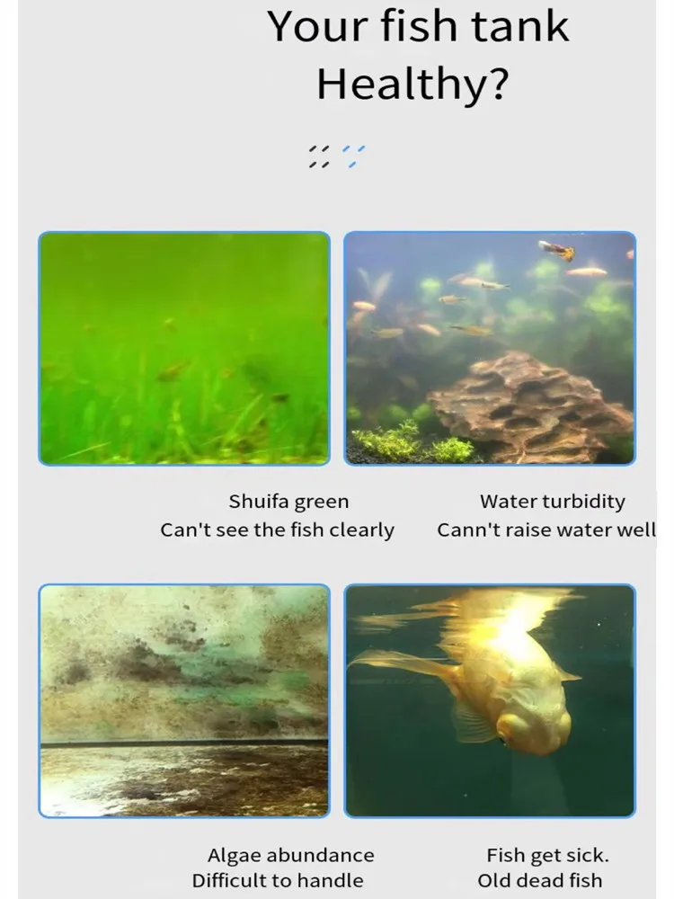 Fish tank UV disinfection lamp fish pond diving sterilization lamp algae removal lamp fish tank external aquarium accessories