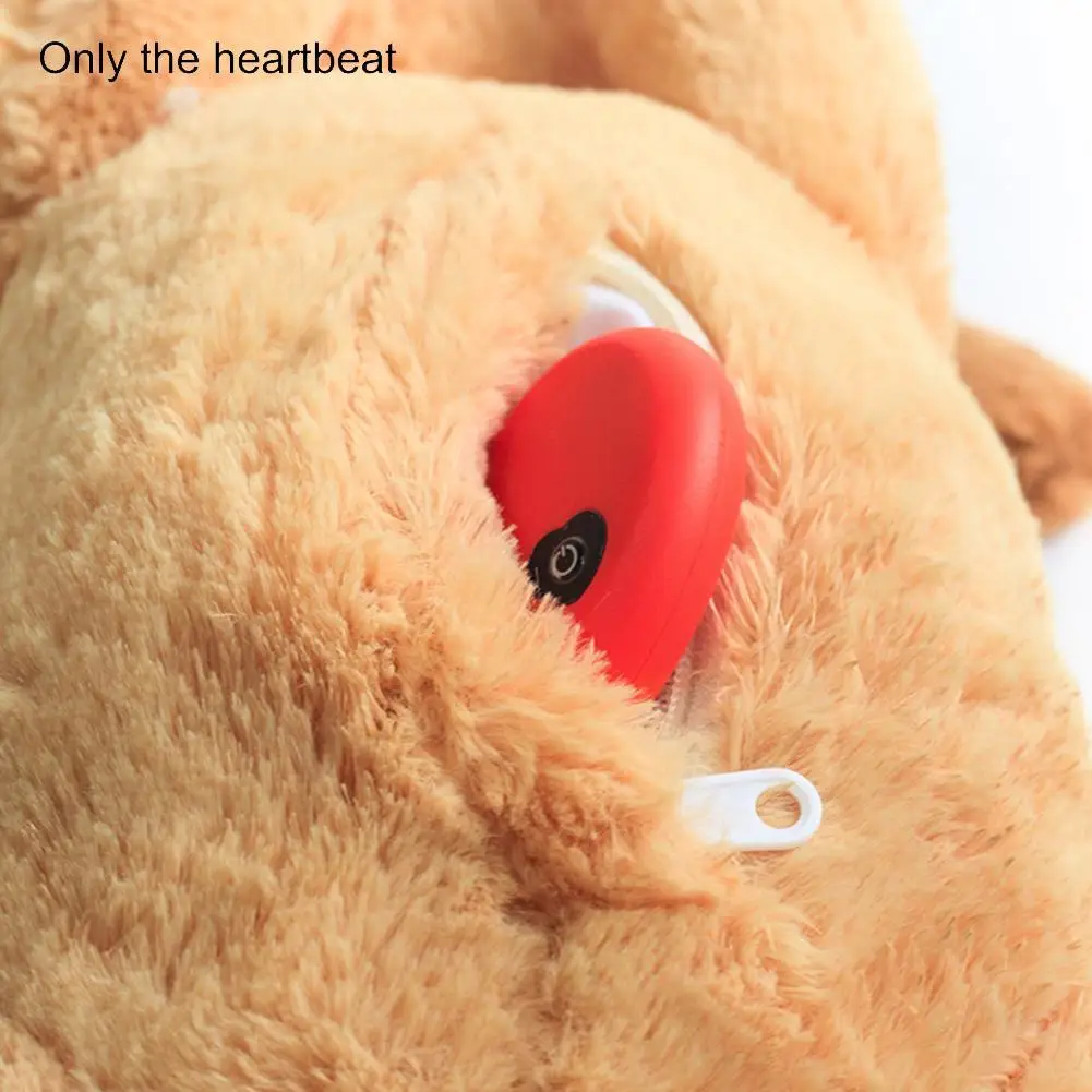 Pet Heartbeat Plush Toy Puppy Behavioral Training Toy Sleep Snuggle Heartbeat Anxiety Aid Relief Dog Interactive Games Doll