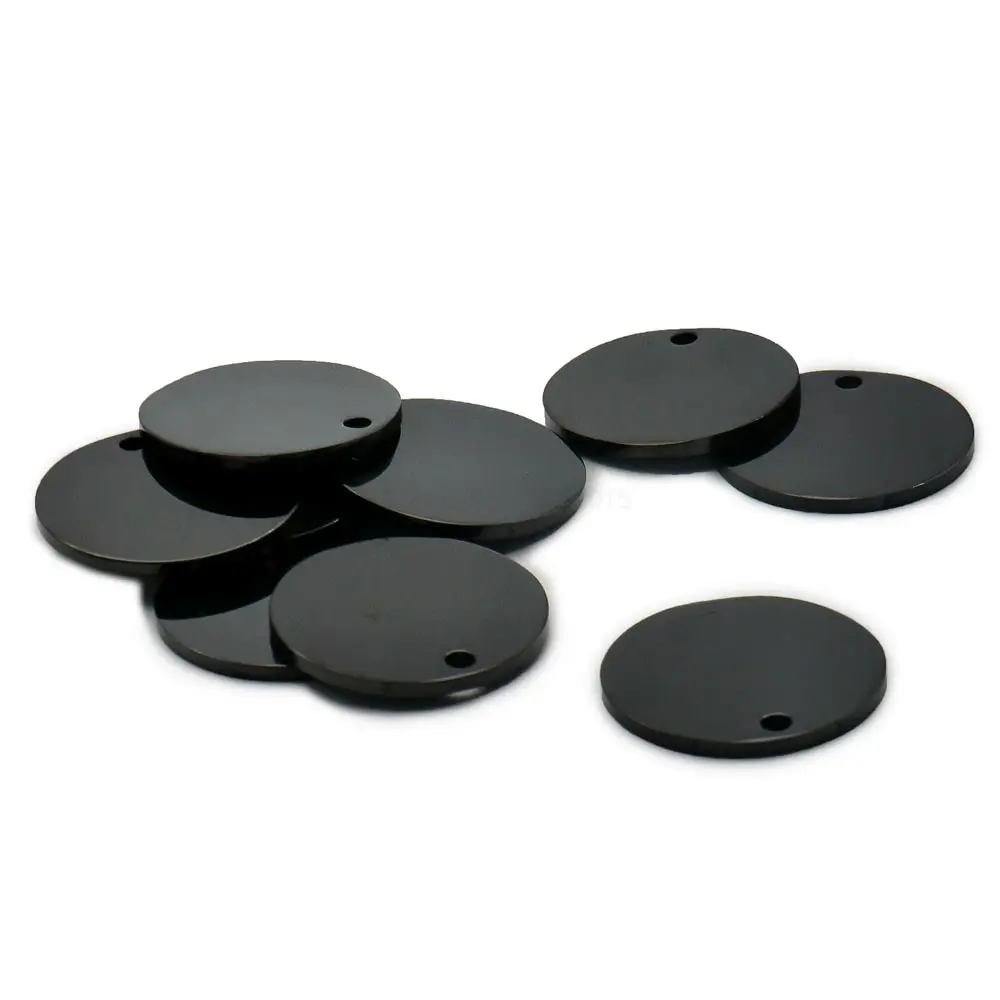 Wholesale 10PCS Stainless Steel Round Dog ID Tag Blank Pendants For Necklaces Custom DIY Jewelry Making Keychain Dog Tag