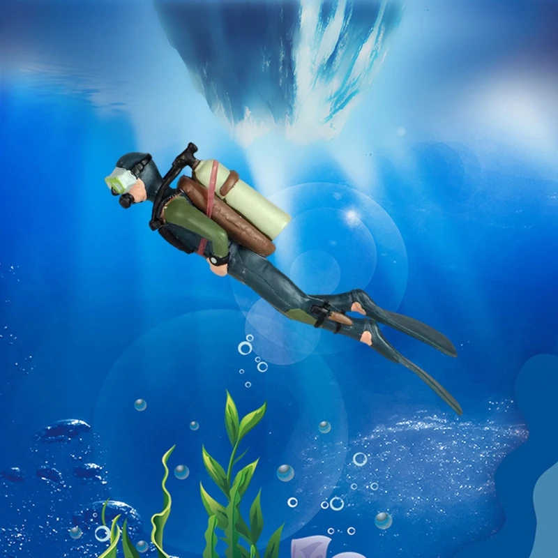 Aquarium Diver Decoration Floating Resin Divers Hand Coloring Small Accessories Suitable for All Kinds of Fish Drop Shipping