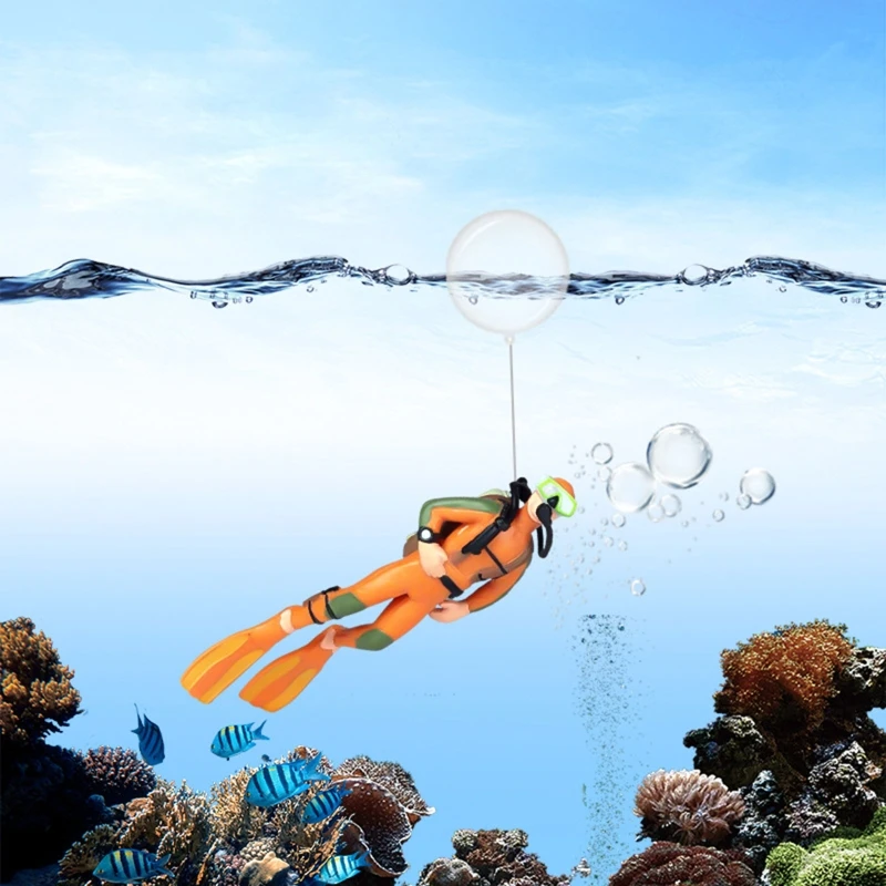 Aquarium Diver Decoration Floating Resin Divers Hand Coloring Small Accessories Suitable for All Kinds of Fish Drop Shipping