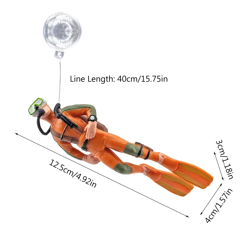 Aquarium Diver Decoration Floating Resin Divers Hand Coloring Small Accessories Suitable for All Kinds of Fish Drop Shipping