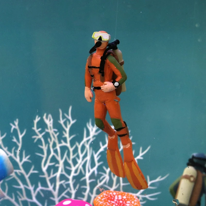Aquarium Diver Decoration Floating Resin Divers Hand Coloring Small Accessories Suitable for All Kinds of Fish Drop Shipping