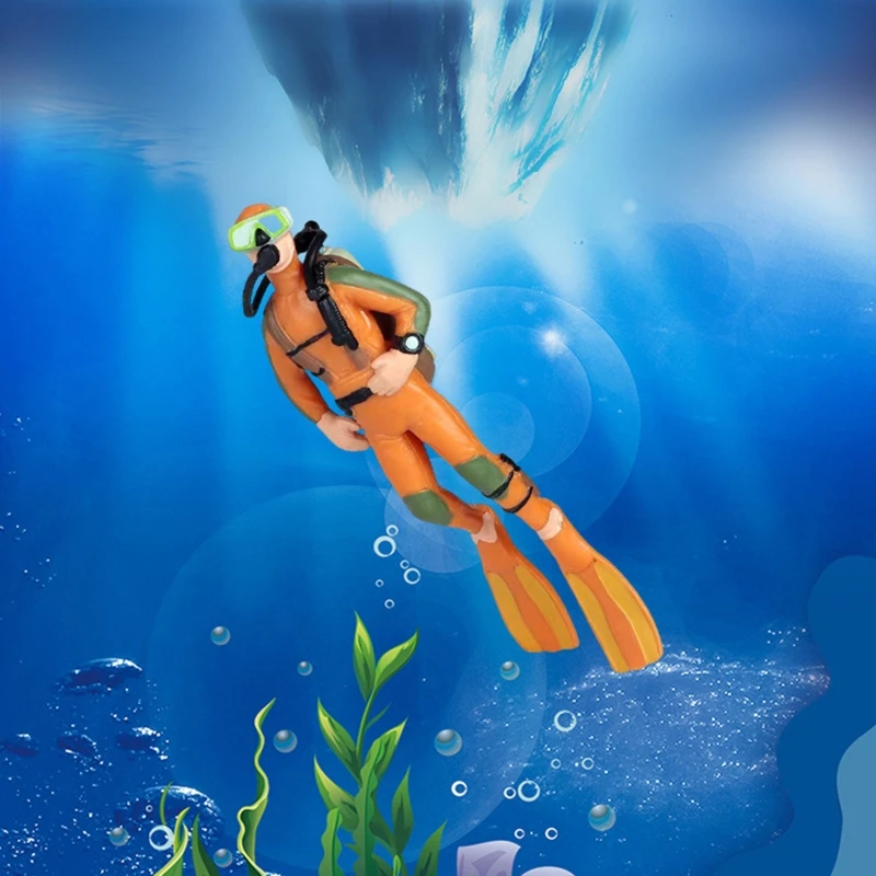 Aquarium Diver Decoration Floating Resin Divers Hand Coloring Small Accessories Suitable for All Kinds of Fish Drop Shipping