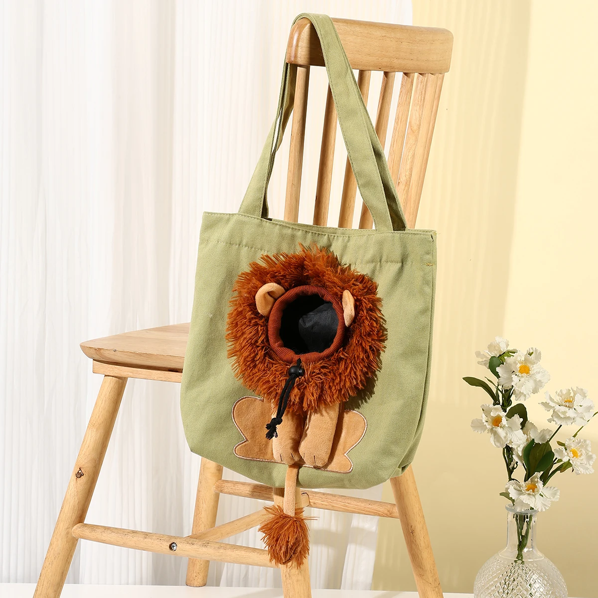 Waterproof Fabric Outdoor Cat Accessories Pet Travel Sling Carriers Handbag One Shoulder Canvas Pet Bag