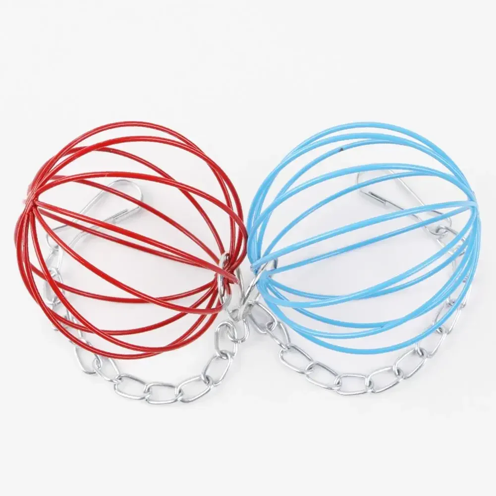 Hanging Long Chain Round Rabbit Grass Ball Small Metal Hamster Grass Ball Rack Guinea Pig Grass Feeder Pet Toy Pet Supplies