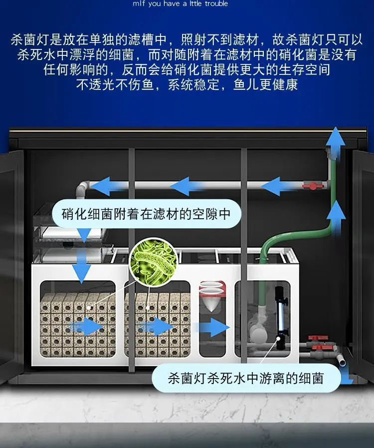 Outdoor Fish Pond Dual Tube UV Special Sterilization Lamp UV Algae Removal Sterilization Purification Pool Pool Lamp