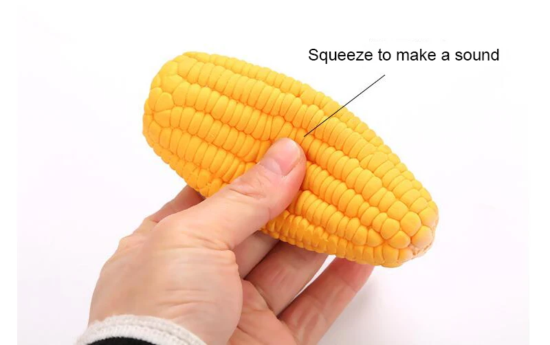 New Pet Toys Squeak Toys Latex Corn Shape Puppy Dogs Toy Pet Supplies Training Playing Chewing Dog Toys for Small Dogs