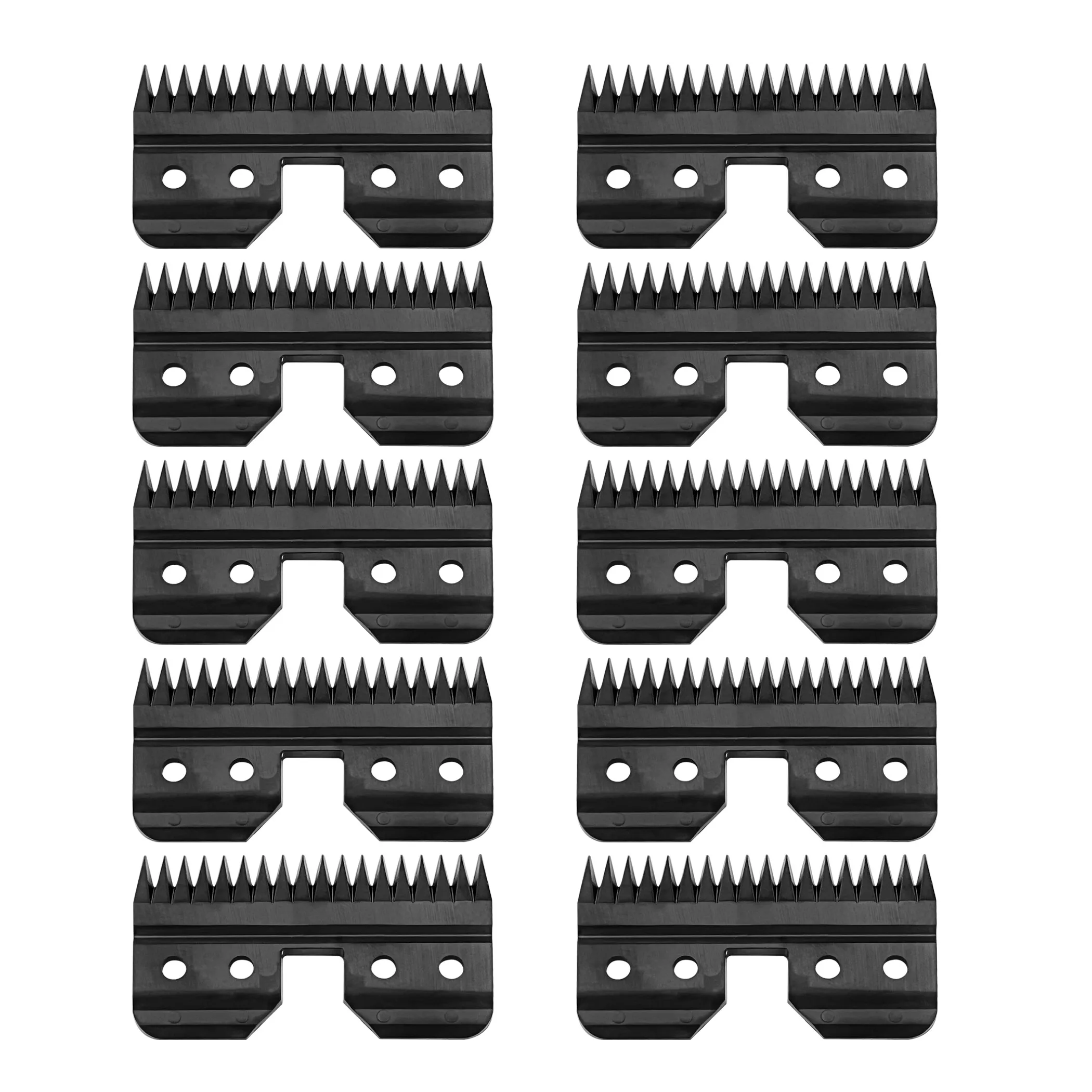 5pcs, Made of Ceramic Blades, Black Quick-feed Replacement Blades, Compatible with Andis, Oster A5, Wahl KM Series Blades,