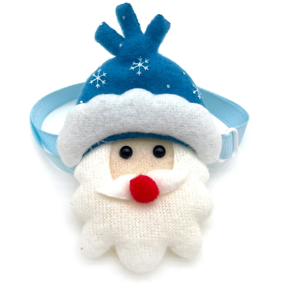 50/100pcs Christmas Pet Dog Bowties Cat Dog Bow Ties Small Dog Collar Snowman Deer Holiday Grooming Neckties Bowtie Pet Supplies