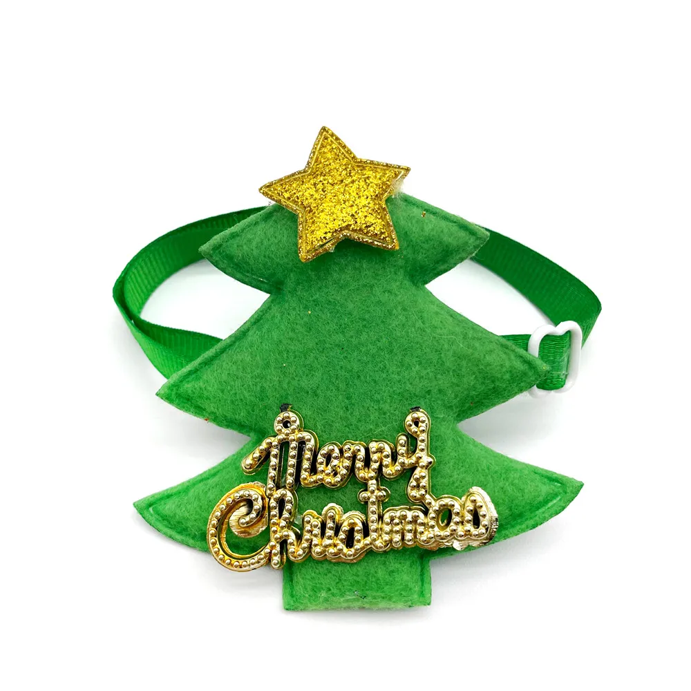 50/100pcs Christmas Pet Dog Bowties Cat Dog Bow Ties Small Dog Collar Snowman Deer Holiday Grooming Neckties Bowtie Pet Supplies