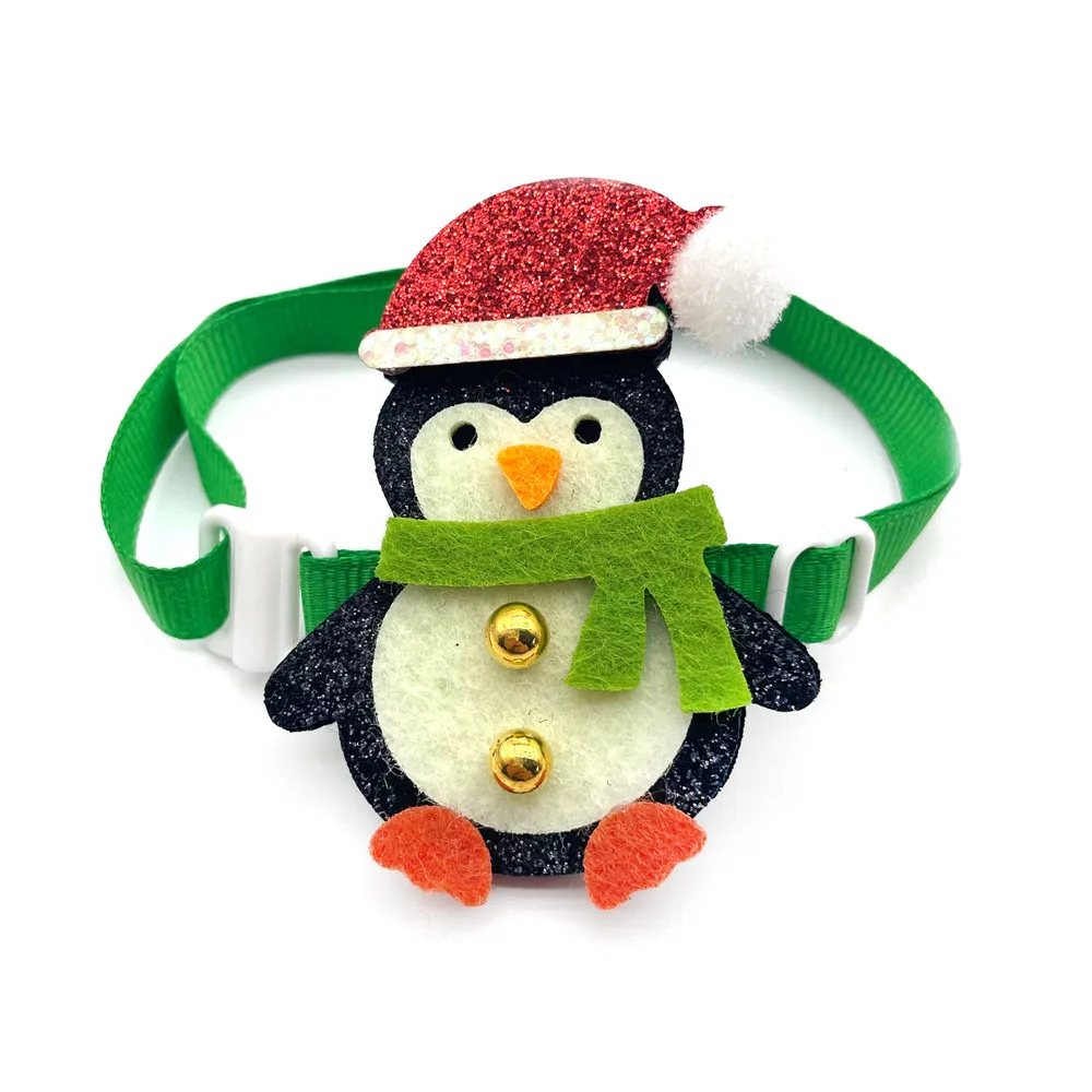 50/100pcs Christmas Pet Dog Bowties Cat Dog Bow Ties Small Dog Collar Snowman Deer Holiday Grooming Neckties Bowtie Pet Supplies