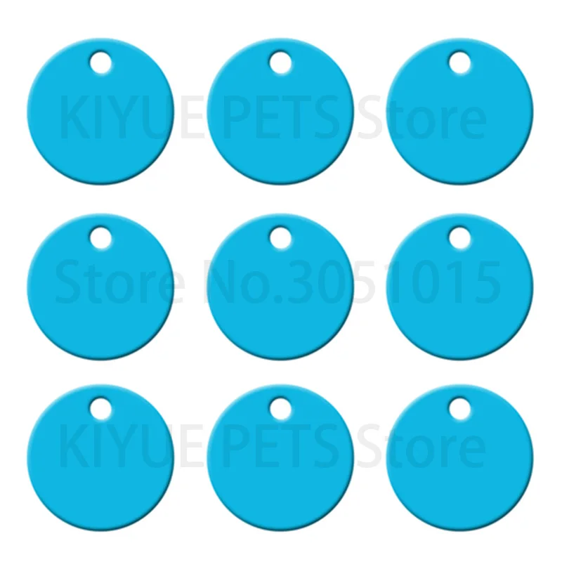 Wholesale 20Pcs Dog Id Tags Round Aluminum Tag DIY Personalized Pet Name Plate Engraving Anti-lost Pendant Collar Accessory