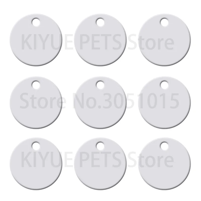 Wholesale 20Pcs Dog Id Tags Round Aluminum Tag DIY Personalized Pet Name Plate Engraving Anti-lost Pendant Collar Accessory