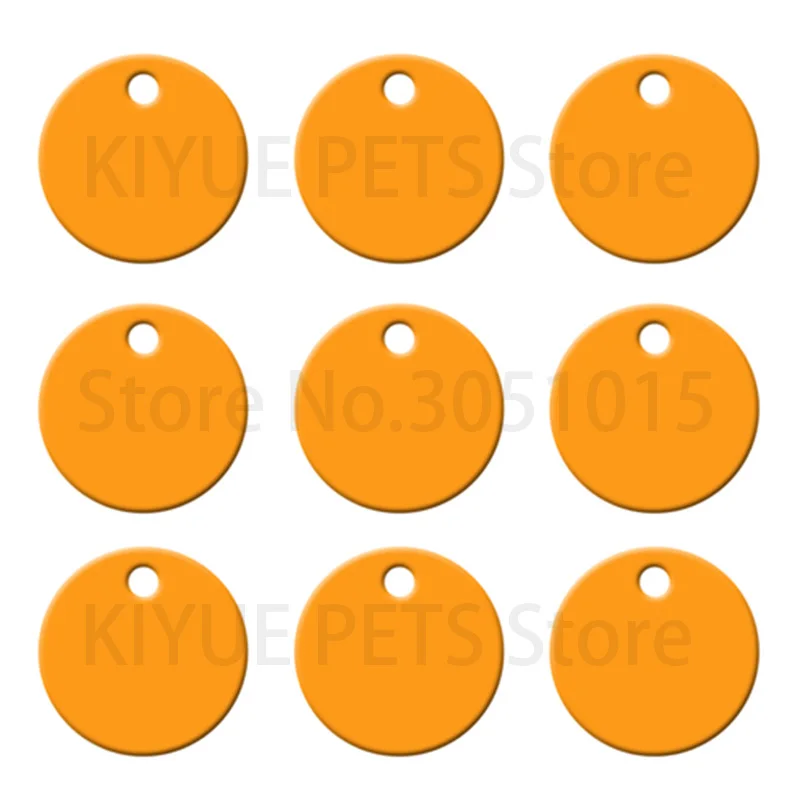 Wholesale 20Pcs Dog Id Tags Round Aluminum Tag DIY Personalized Pet Name Plate Engraving Anti-lost Pendant Collar Accessory