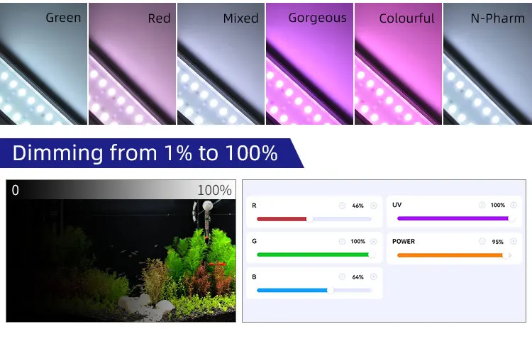 WEEK AQUA S Series S300 400 450Pro ,Aquarium Light Water Grass And Fish Tank Lamp Sentiment Small Clip Lamp