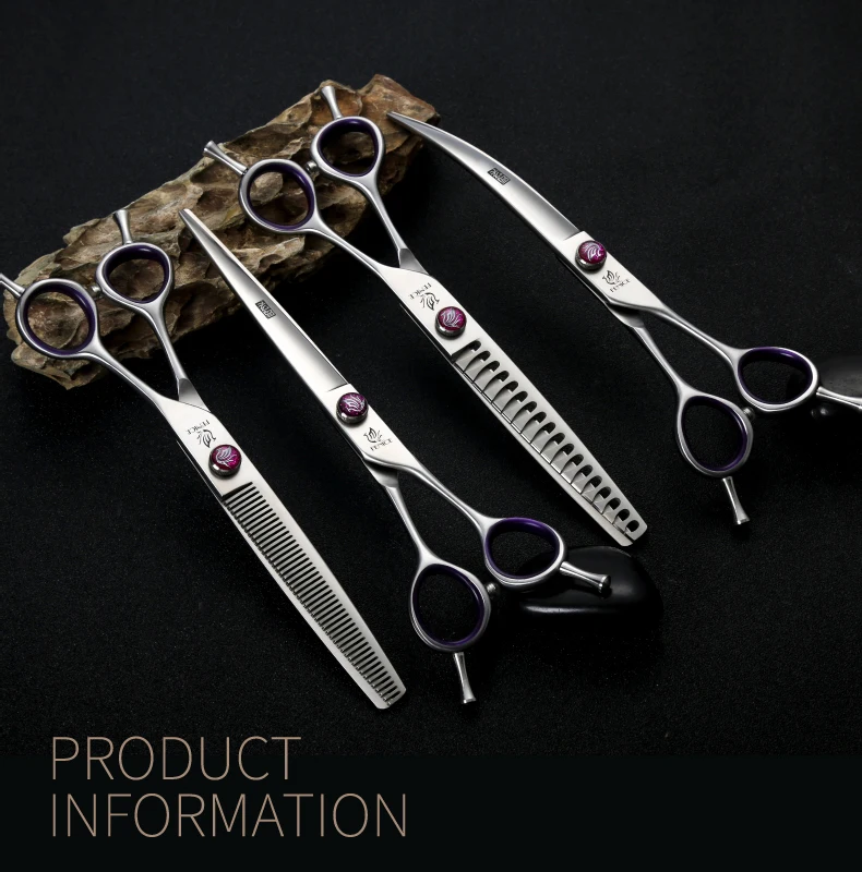 Fenice 7.0/8.0inch Professional Dog Grooming Scissors Thinning Chunker Shears JP440C Pets Dogs Groomer Tools