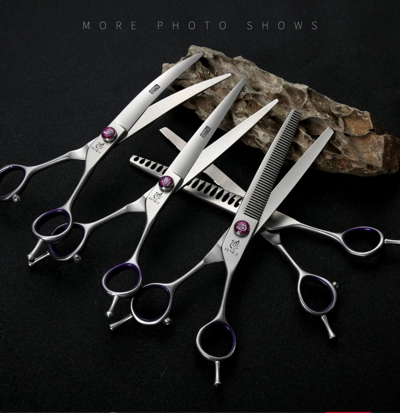 Fenice 7.0/8.0inch Professional Dog Grooming Scissors Thinning Chunker Shears JP440C Pets Dogs Groomer Tools
