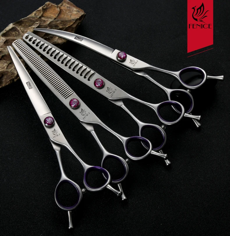 Fenice 7.0/8.0inch Professional Dog Grooming Scissors Thinning Chunker Shears JP440C Pets Dogs Groomer Tools