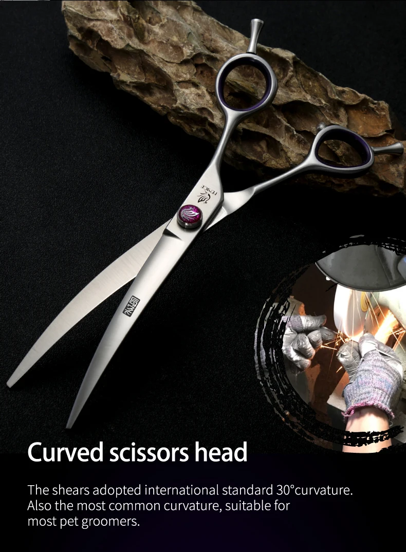 Fenice 7.0/8.0inch Professional Dog Grooming Scissors Thinning Chunker Shears JP440C Pets Dogs Groomer Tools