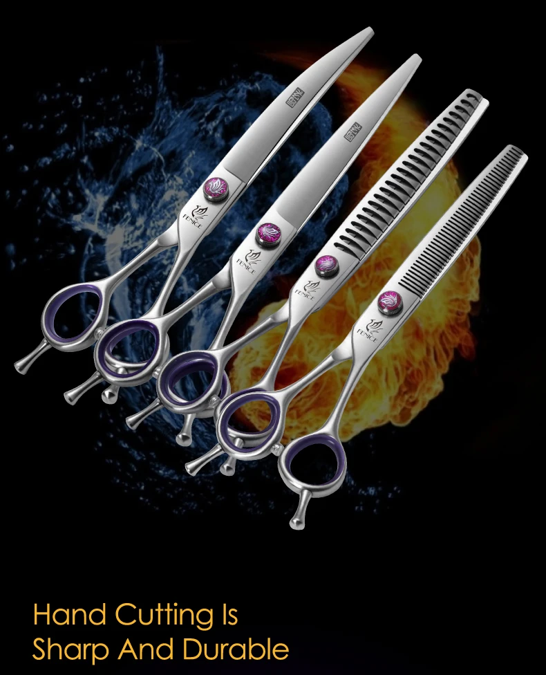 Fenice 7.0/8.0inch Professional Dog Grooming Scissors Thinning Chunker Shears JP440C Pets Dogs Groomer Tools