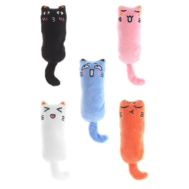 Pet Toy Rustle Sound Catnip Toy Cat Supplies Pet Cute Cat Toys Kitten Teeth Grinding Cat Plush Thumb Pillow Pet Products Gatos