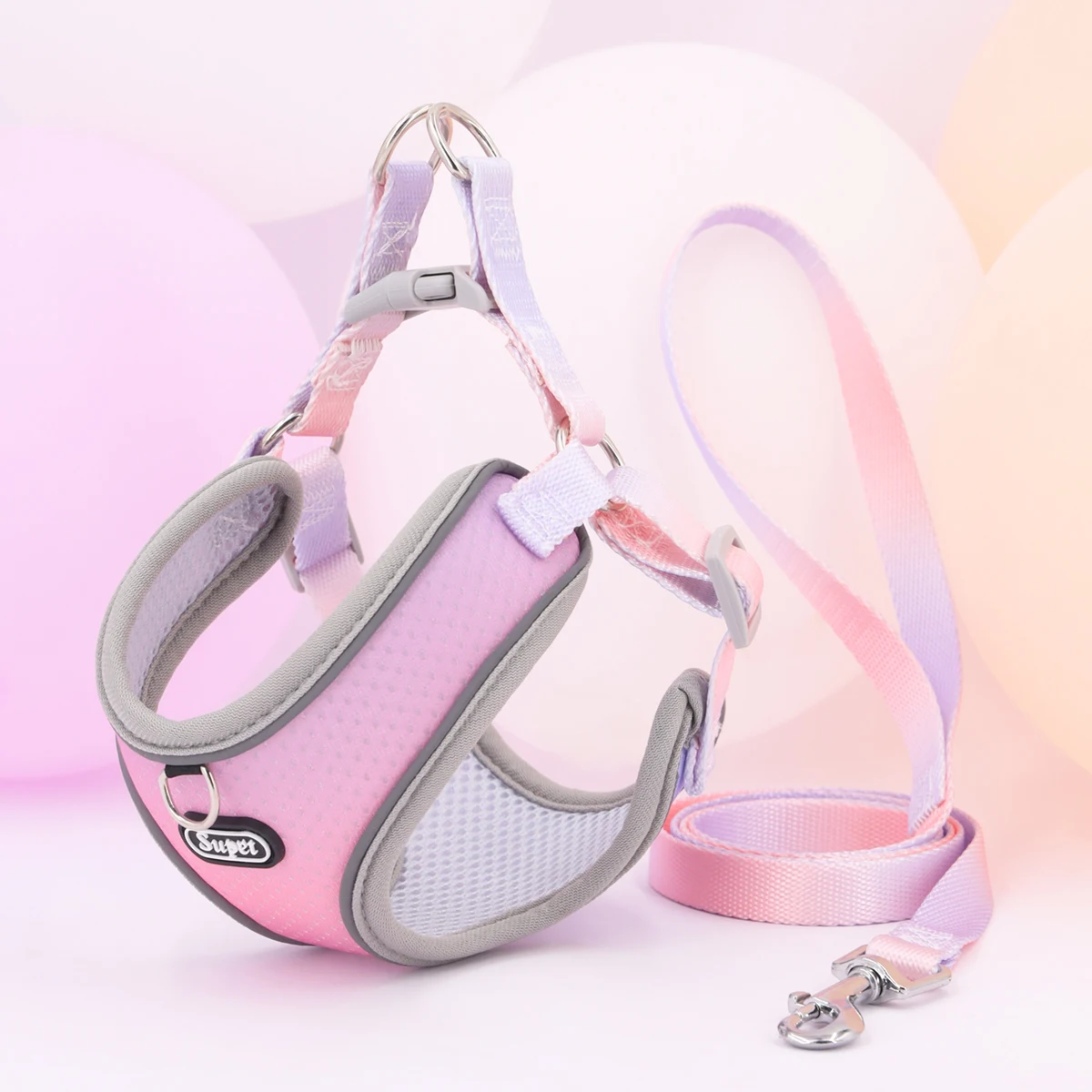 Supet Pet Step-in Dog Harness, Adjustable Reflective Soft Dog Harness, Breathable Dog Vest Harness for Cats Puppy