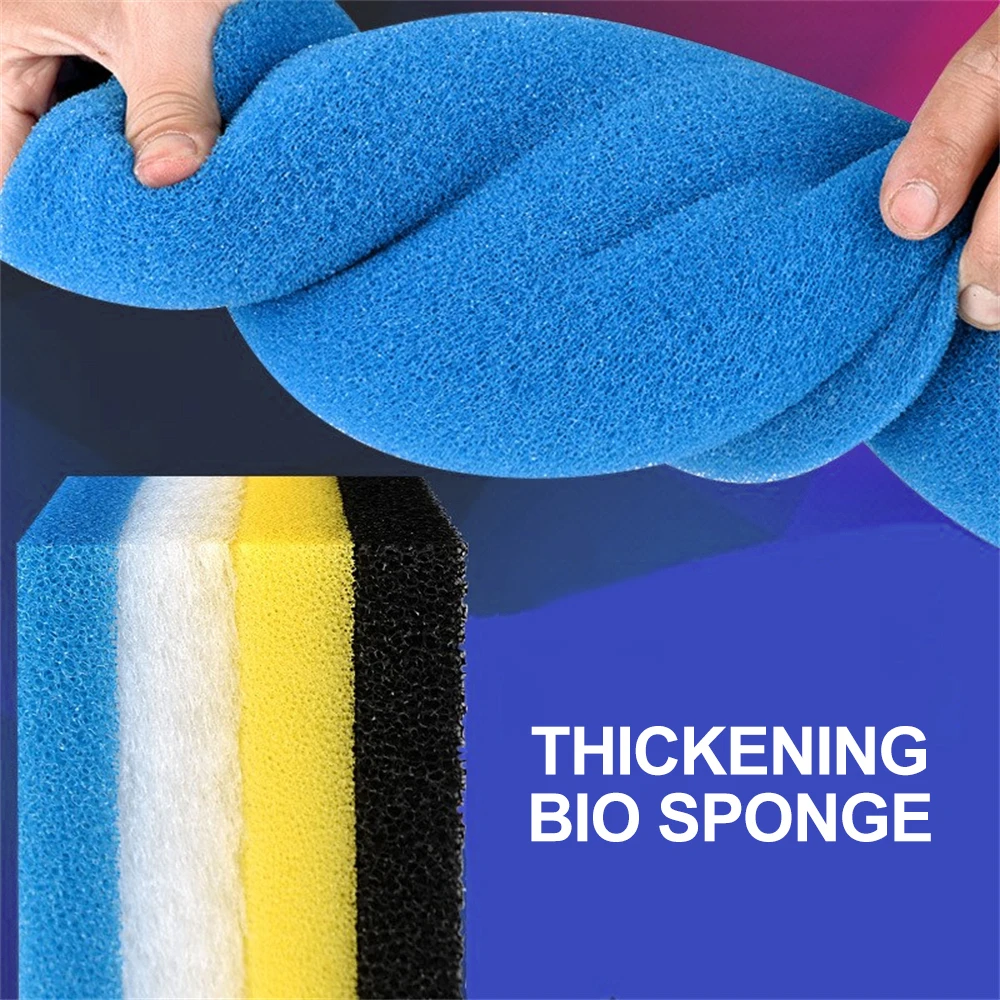2PCS Fish Tank Aquarium Filter Cotton Easy to Use Purifying Water Quality Thickened Design Fish Tank Aquarium Filter Sponge