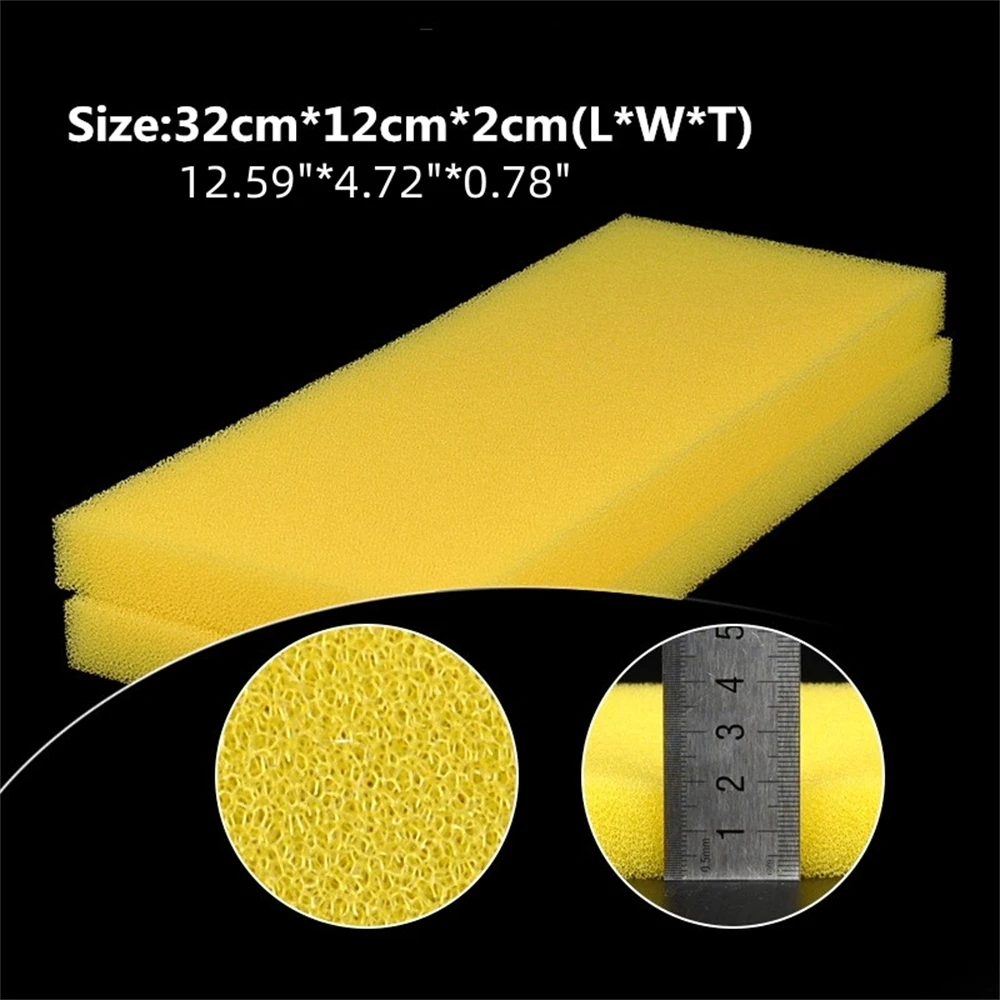 2PCS Fish Tank Aquarium Filter Cotton Easy to Use Purifying Water Quality Thickened Design Fish Tank Aquarium Filter Sponge