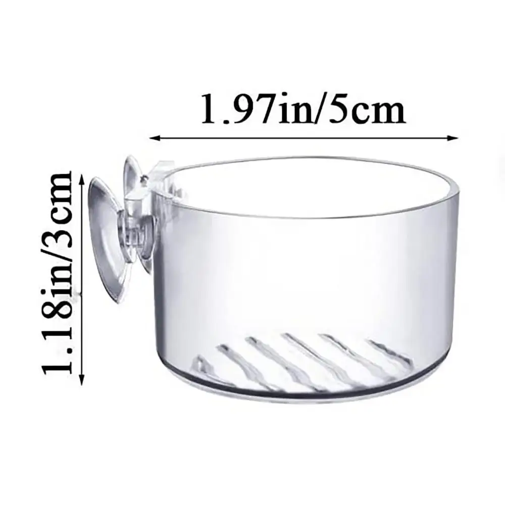 Aquarium Decoration Plant Cup Pot Acrylic Aquatic Plant Cup With Suction Holder Water Potted Planting Cup Aquarium Feeding Tool